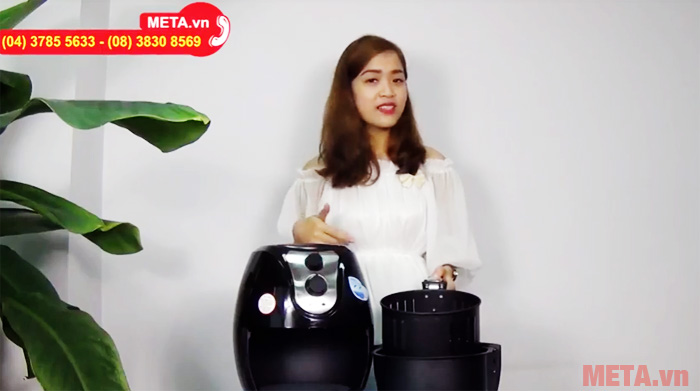 Nồi chiên không dầu Perfect 3 lít - Đen