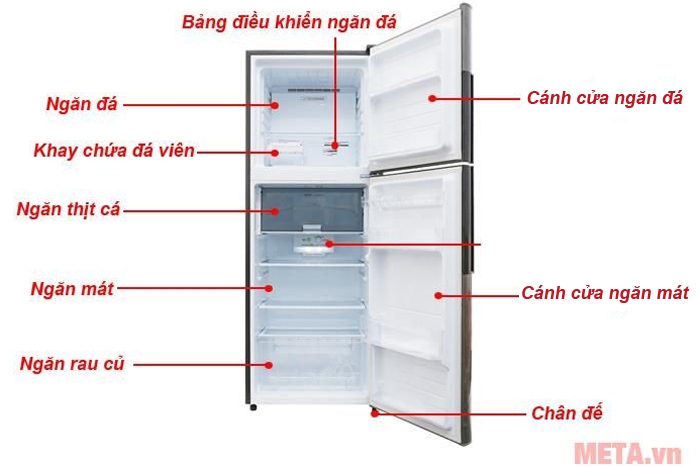 Tủ lạnh Sharp Inverter SJ-X316E-DS (314 lít)