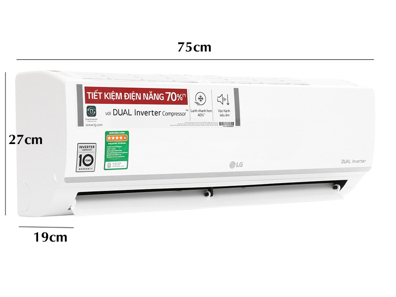 Máy lạnh LG Inverter 1HP V10ENW/W1 (9000BTU)