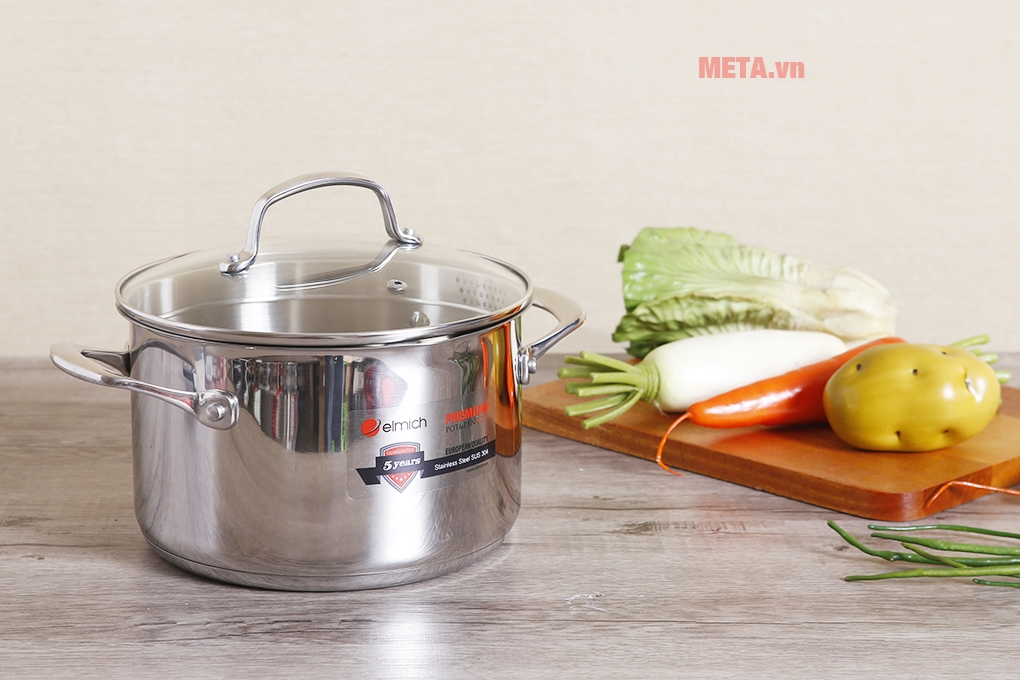 Bộ nồi chảo inox 304 Elmich Premium EL3134 - META.vn