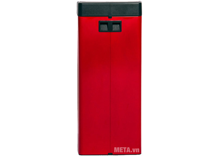 Thùng rác Inox nhấn vuông lớn Fitis STL1-906 - 22L (Đỏ)