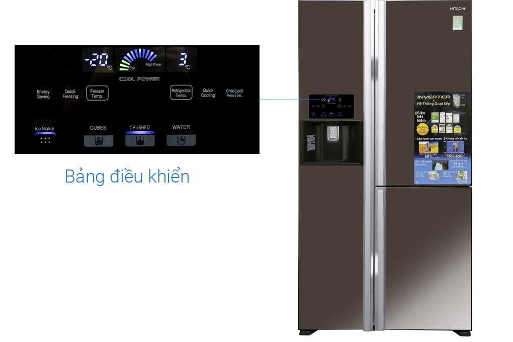 Tủ lạnh Hitachi Inverter 584 lít R-FM800GPGV2X-MBW