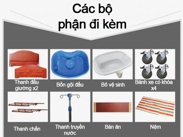 Giường bệnh điều khiển điện đa chức năng Tajermy TJM-GD10