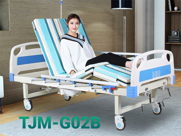 Giường bệnh nhân 2 tay quay có bô vệ sinh TJM-G02B