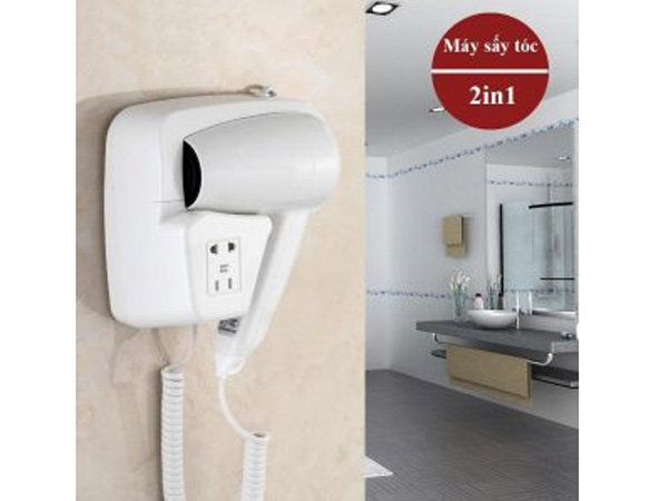 Máy sấy tóc treo tường TP-MS01 (có ổ sạc điện)