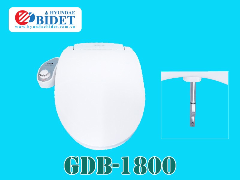 Thiết bị vệ sinh Hyundae Bidet 2 vòi phun HB-9000 (GDB-1800) có nắp