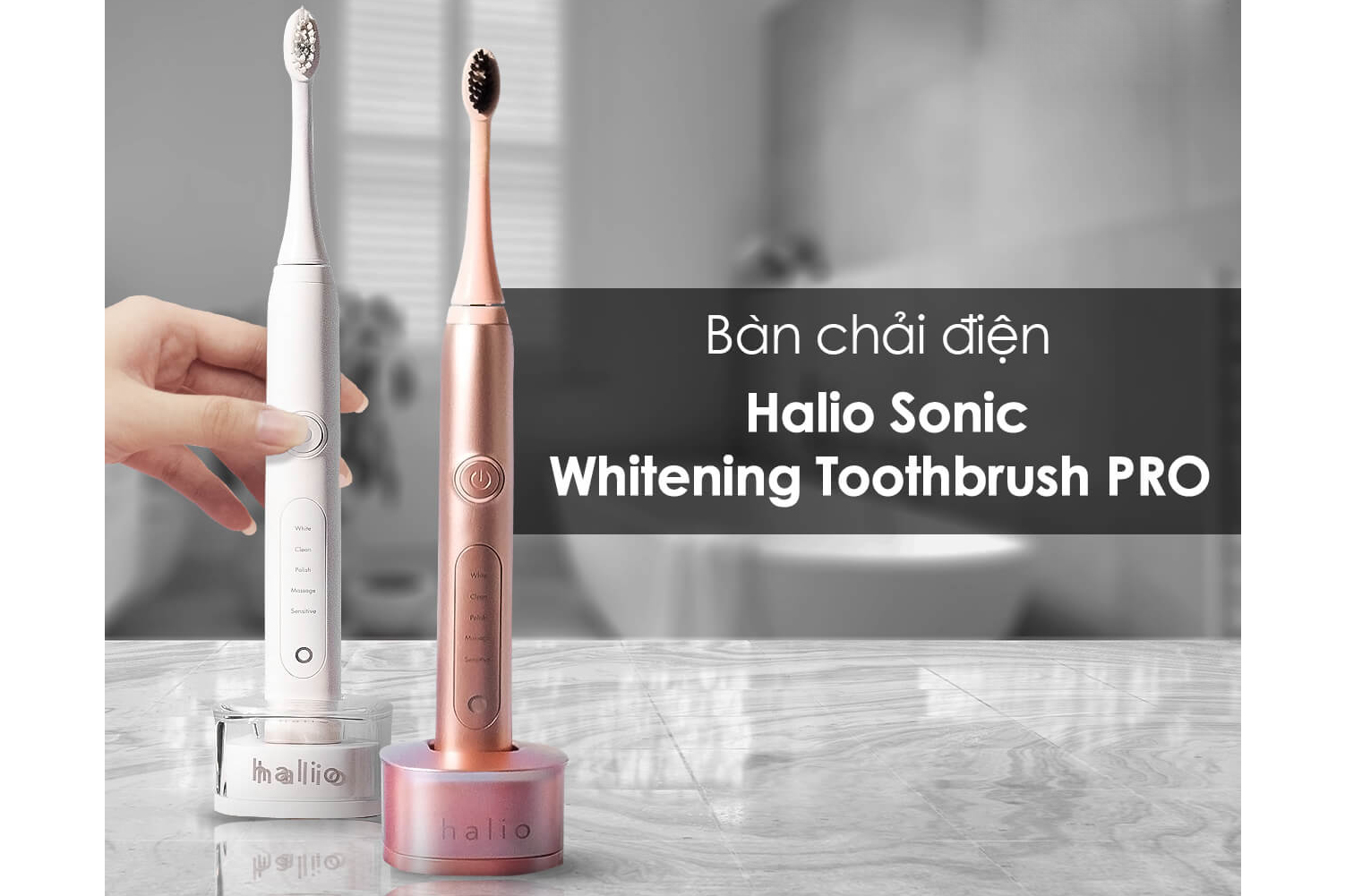 Bàn chải điện Halio Sonic Whitening Toothbrush PRO