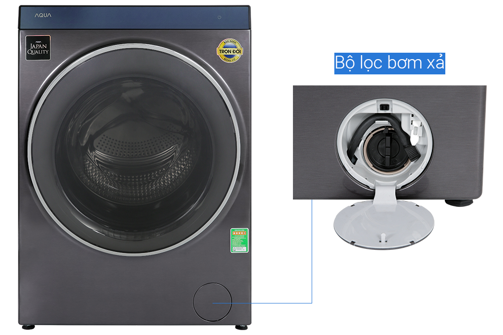 Máy giặt sấy Aqua Inverter 15kg AQD-DH1500G.PP lồng ngang