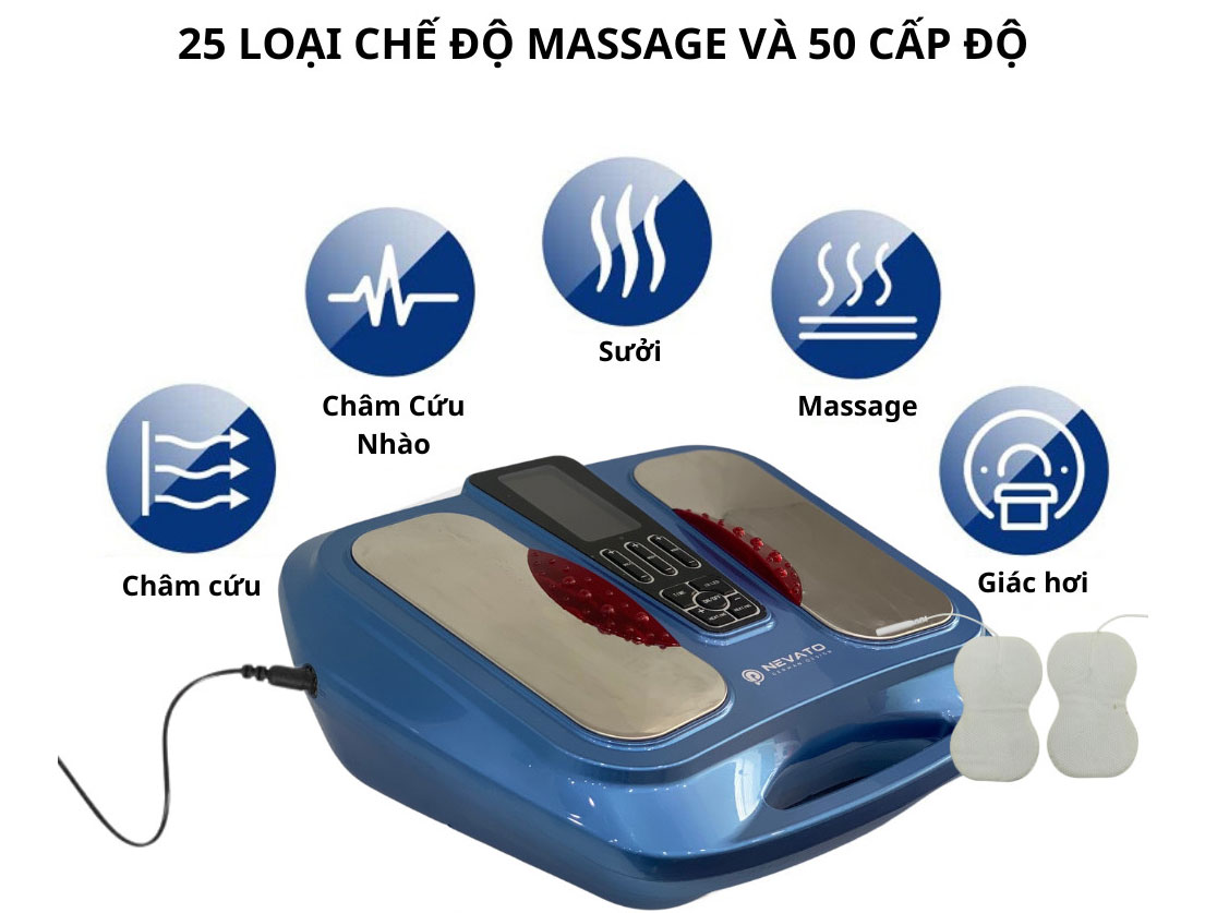 Máy massage châm cứu chân và toàn thân bằng xung điện Nevato NVE1310