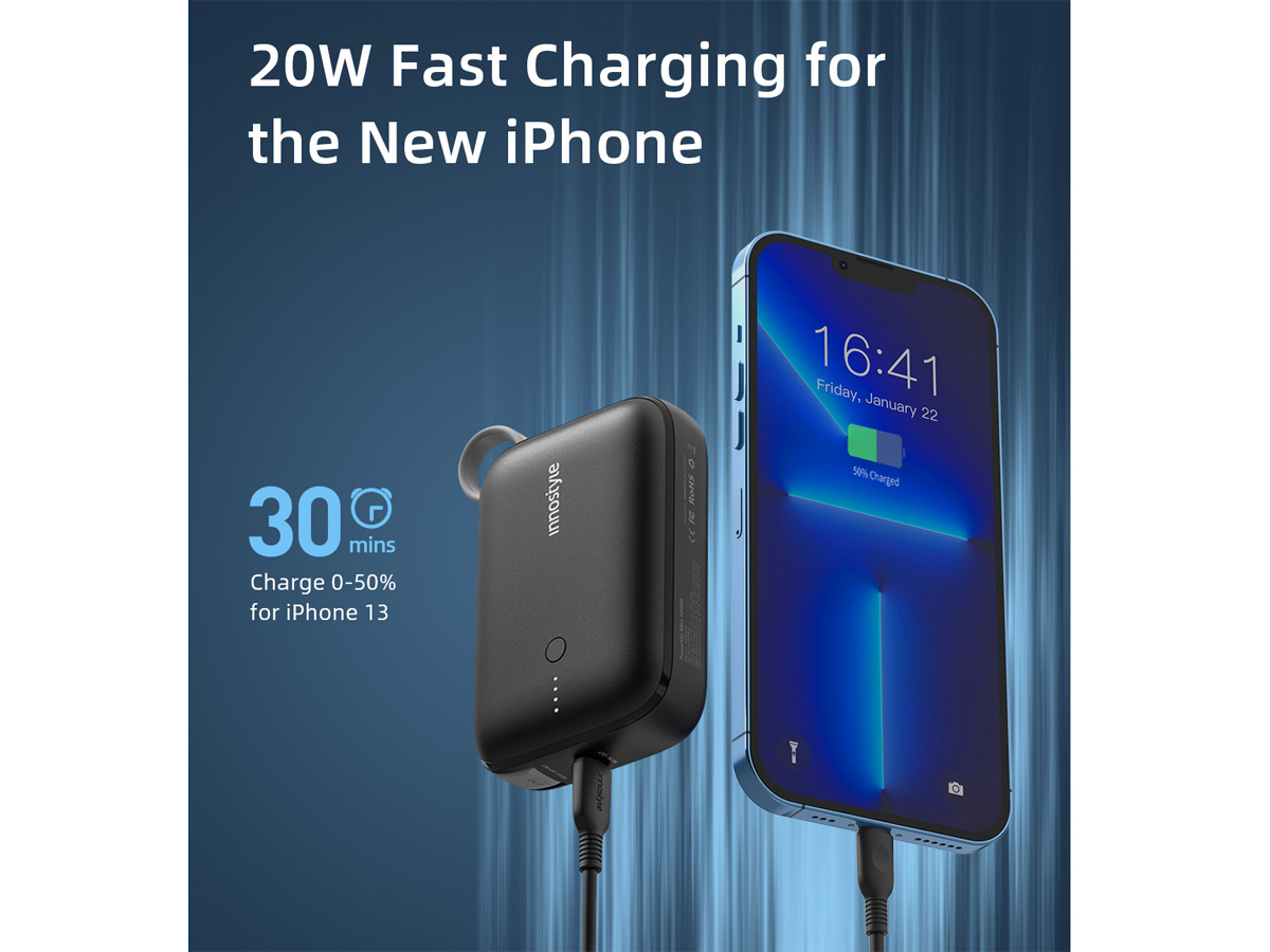 Sạc dự phòng innostyle powergo mini 10.000mAh 22.5W IP22PDBLK