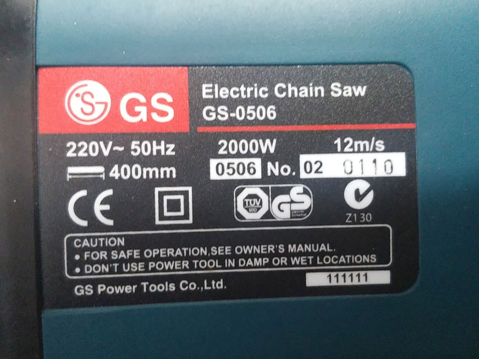 Máy cưa xích chạy điện GS0506
