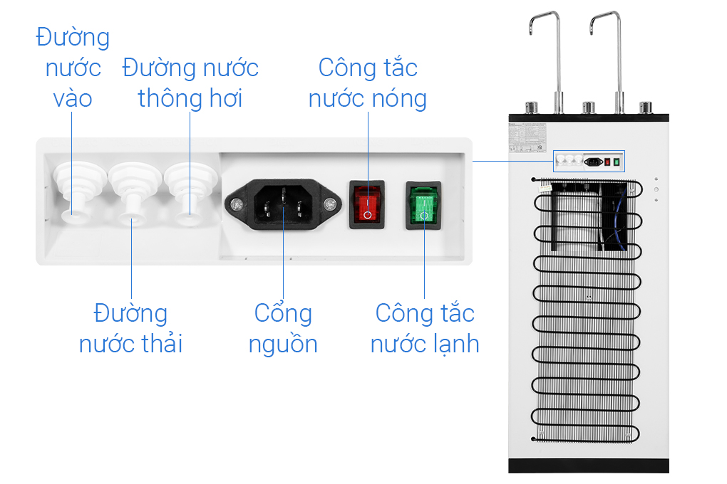 Máy lọc nước RO nóng nguội lạnh Kangaroo KG10A17 10 lõi