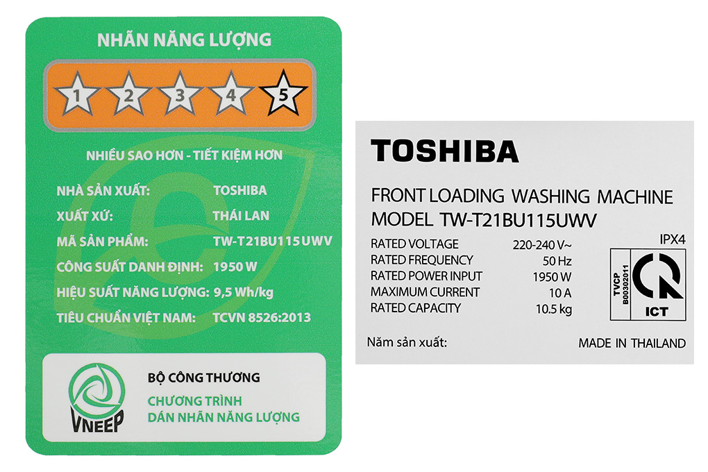 Máy giặt Toshiba Inverter 10.5kg TW-T21BU115UWV(MG)