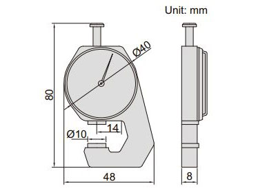 Đồng hồ đo độ dày Insize 2361-10