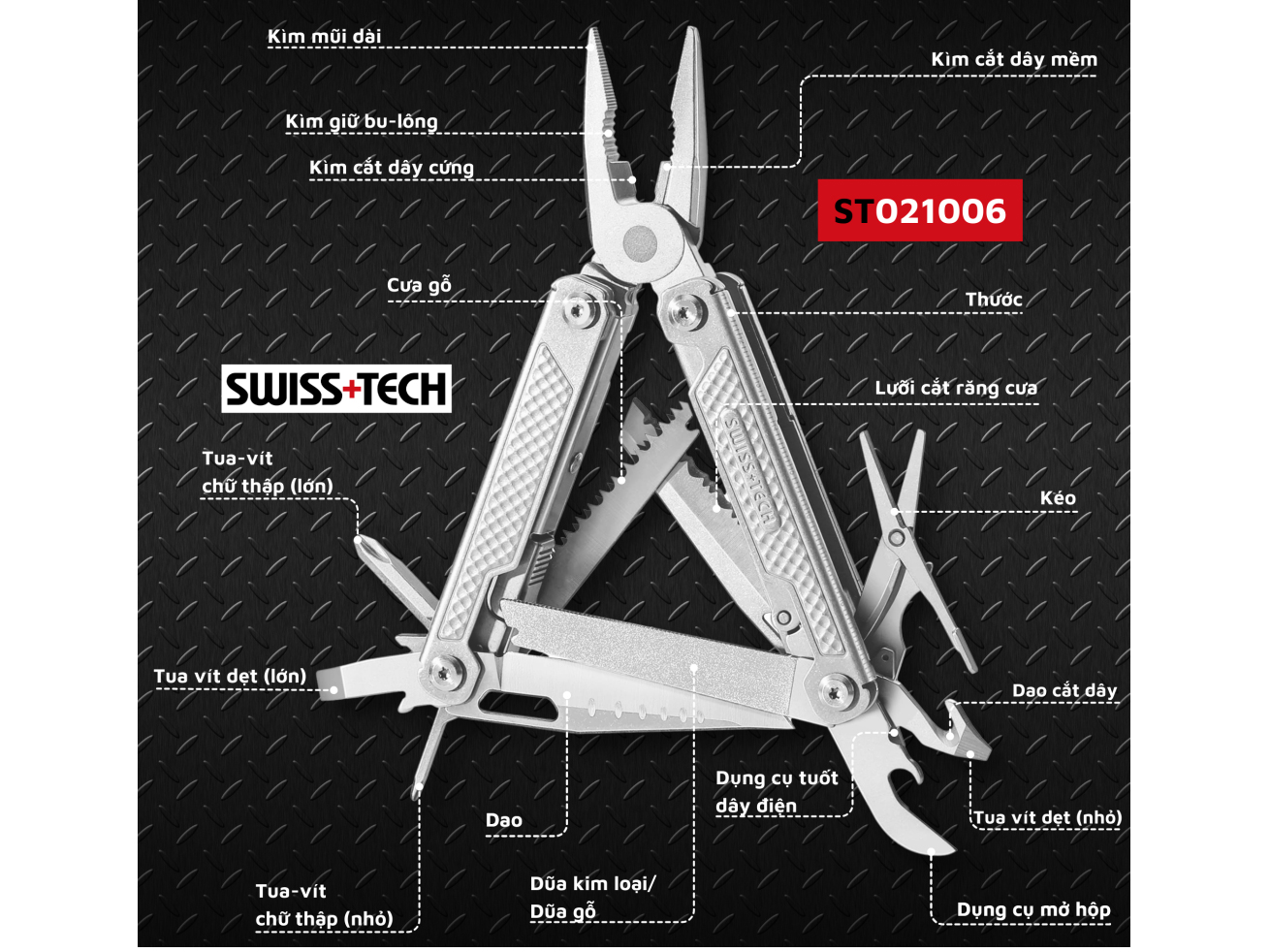 Bộ dụng cụ đa năng Swiss+Tech ST021006
