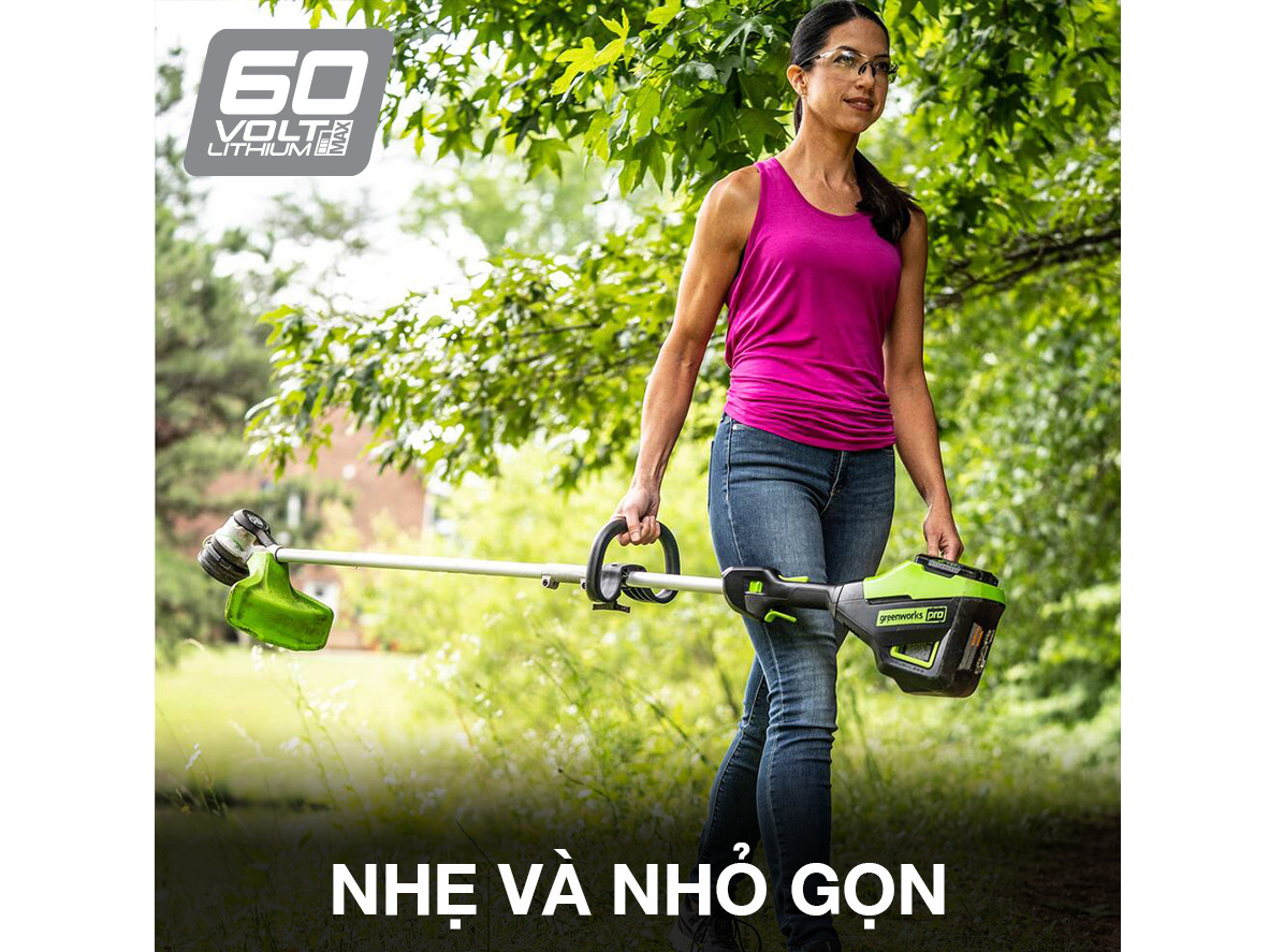 Máy cắt cỏ dùng pin Greenworks Pro 60V STC459 (40cm) (Chưa pin, sạc)