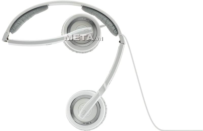 Tai nghe Sennheiser PX 200-II White được thiết kế với miếng đệm tai giả da