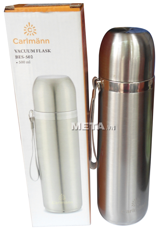 Bình giữ nhiệt Carlmann BES 502-1 thiết kế quai xách nên dễ dàng mang theo bên mình.