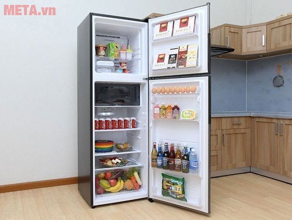 Tủ lạnh Sharp inverter SJ-X346E-SL có dung tích lớn, ngăn chứa rộng rãi