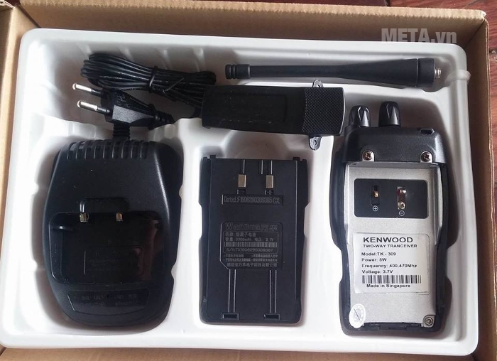 Bộ đàm Kenwood TK 308 đảm bảo đường truyền ổn định với công suất 5W