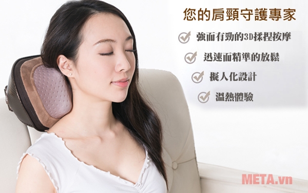 Máy massage cao cấp vai - gáy - lưng 3D TH-507 (nhiệt nóng)