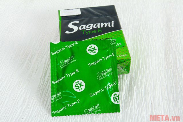 Bao cao su Sagami Type E thiết kế siêu mỏng