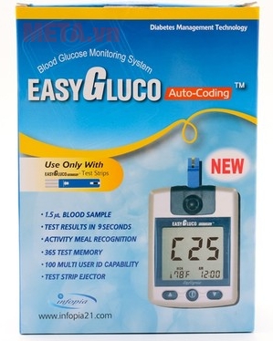 Hộp đựng sản phẩm hình ảnh máy đo đường huyết EasyGluco
