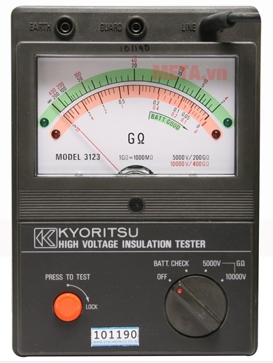 Hình ảnh máy đo điện trở cách điện Kyoritsu 3123