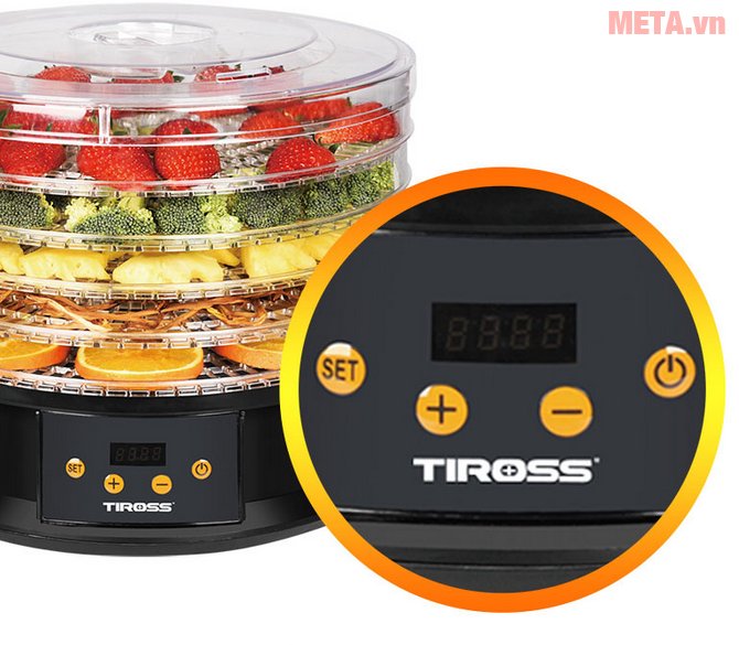 Máy sấy hoa quả, thực phẩm đa năng Tiross TS9682 có màn hình LED