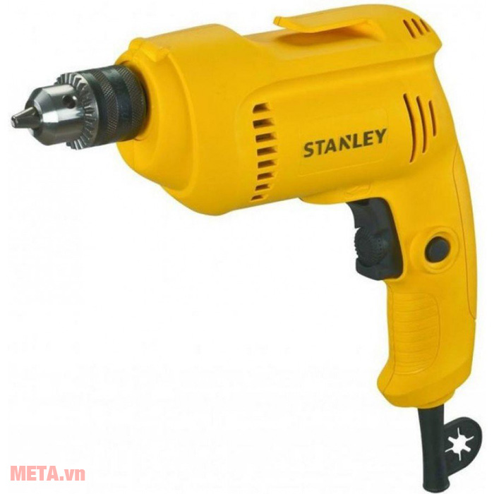 Máy khoan sắt Stanley STDR5510 có màu vàng tươi sáng