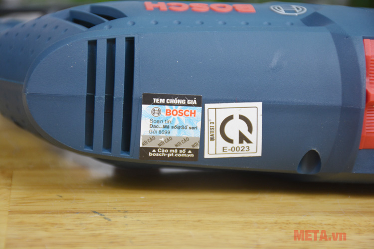 Máy khoan cầm tay Bocsh GSB 550 chính hãng có tem chống hàng giả của hãng