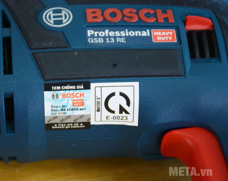 Tem chống hàng giả máy khoan Bosch GSB 13 RE