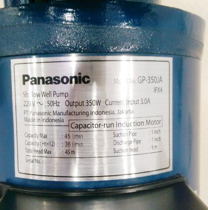 Thông số của máy bơm nước Panasonic GP-350JA 