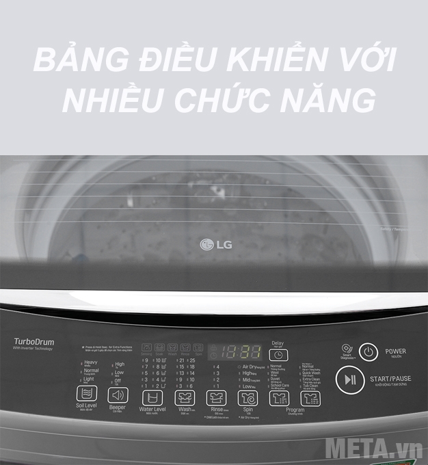 Máy giặt cửa trên LG được tích hợp nhiều chức năng tiện lợi