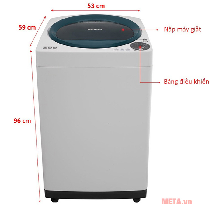 Máy giặt cửa trên 8.2kg Sharp ES-U82GV-G