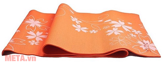 Thảm tập Yoga PVC hoa văn LS3231C màu cam