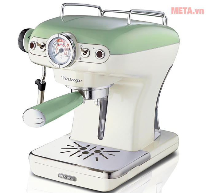 Máy Pha Cà Phê Ariete Vintage 3 Máy pha cà phê Ariete MOD 1389 sử dụng chất liệu cao cấp, sáng bóng.