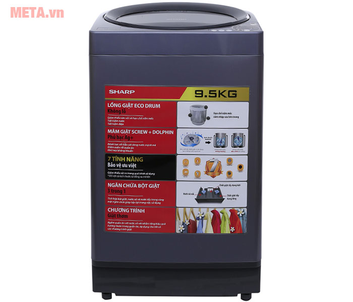 Máy giặt cửa trên Sharp ES-U95HV-S