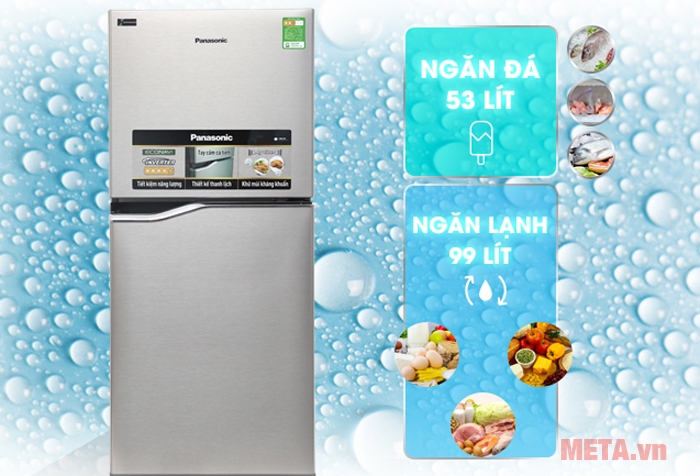 Tủ lạnh Panasonic có dung tích 152L