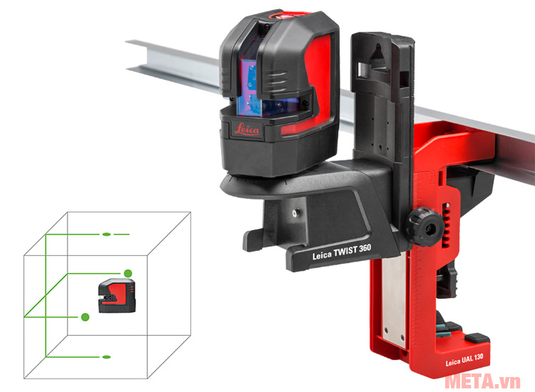 Máy cân mực laser 2 tia xanh Leica Lino L2P5G