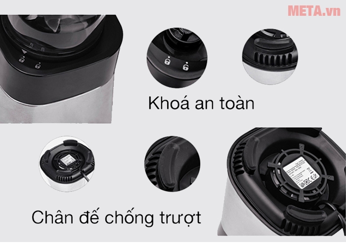 Khóa an toàn kết hợp chân đế chống trơn 