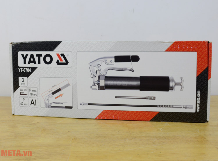 Súng bơm mỡ cầm tay 500CC Yato YT 0704 kèm hộp giấy Hộp đựng súng bơm mỡ