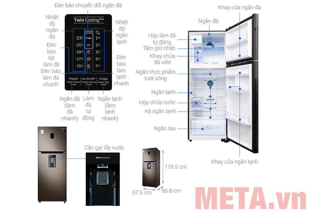 Tủ lạnh Inverter Samsung RT38K5982DX/SV (382 lít)