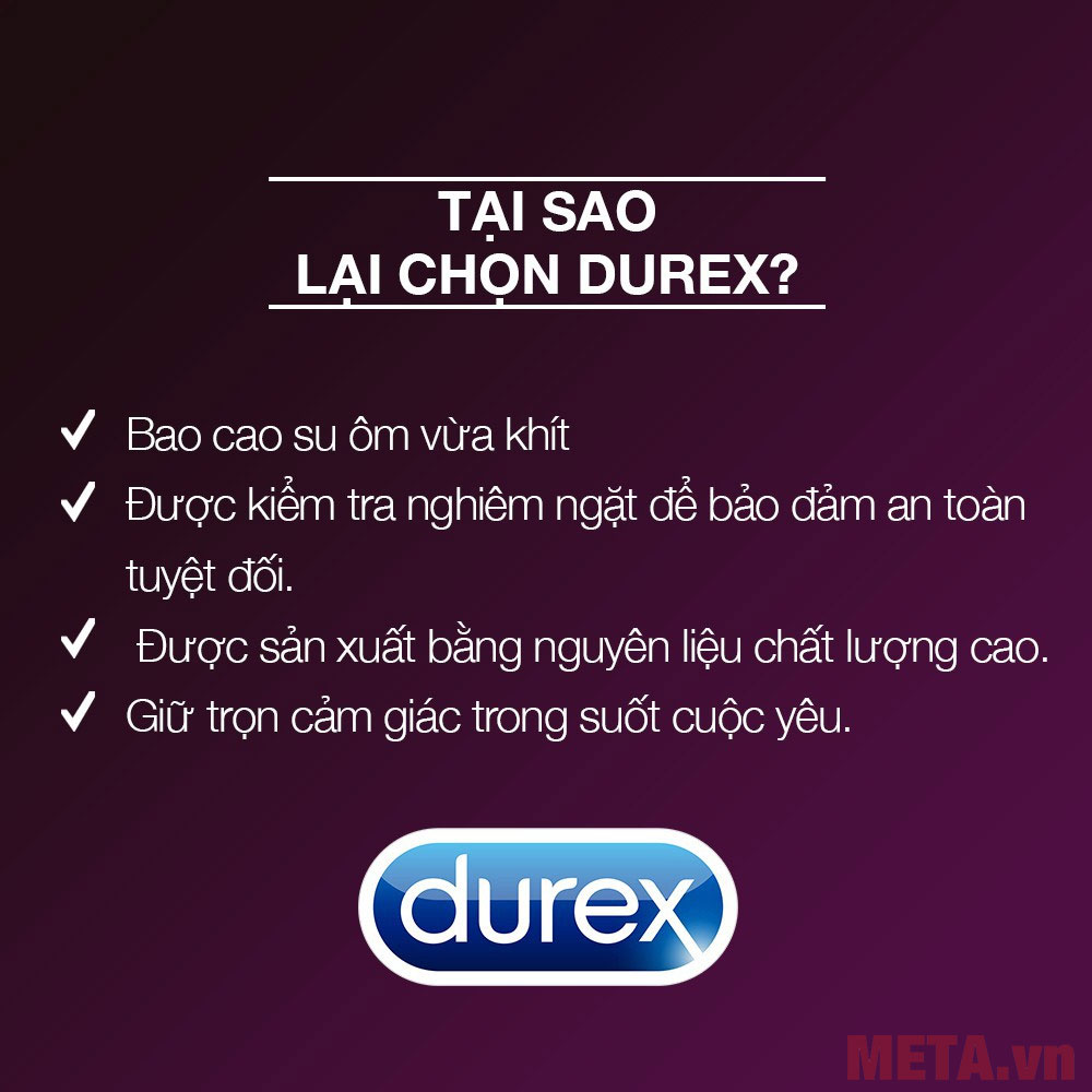 Những lý do bạn nên chọn bao cao su Durex