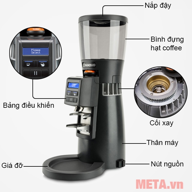 Máy xay cà phê Rancilio KRYO 65 OD thiết kế sang trọng