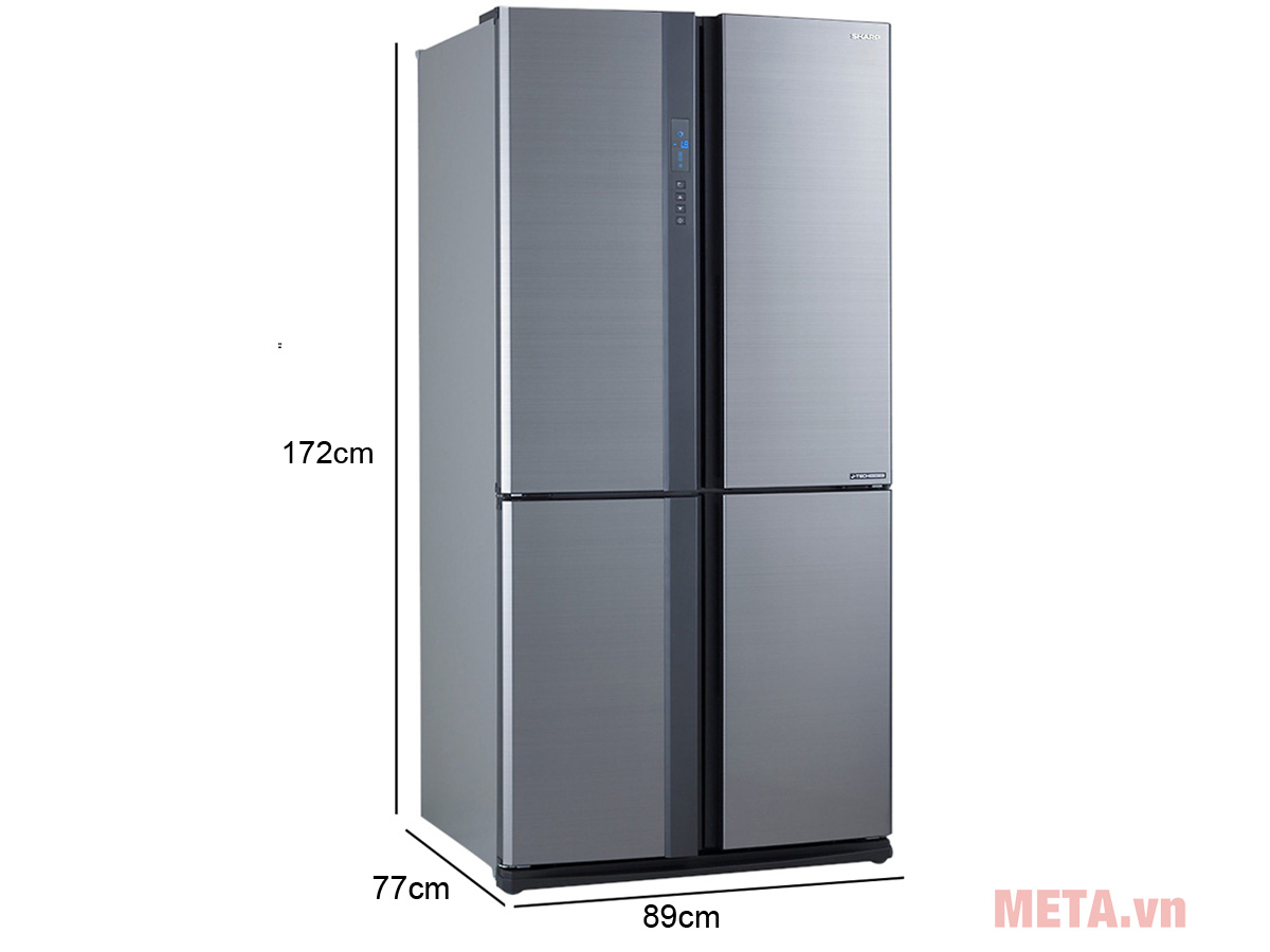 Kích thước tủ lạnh Inverter Sharp SJ-FX631V-SL