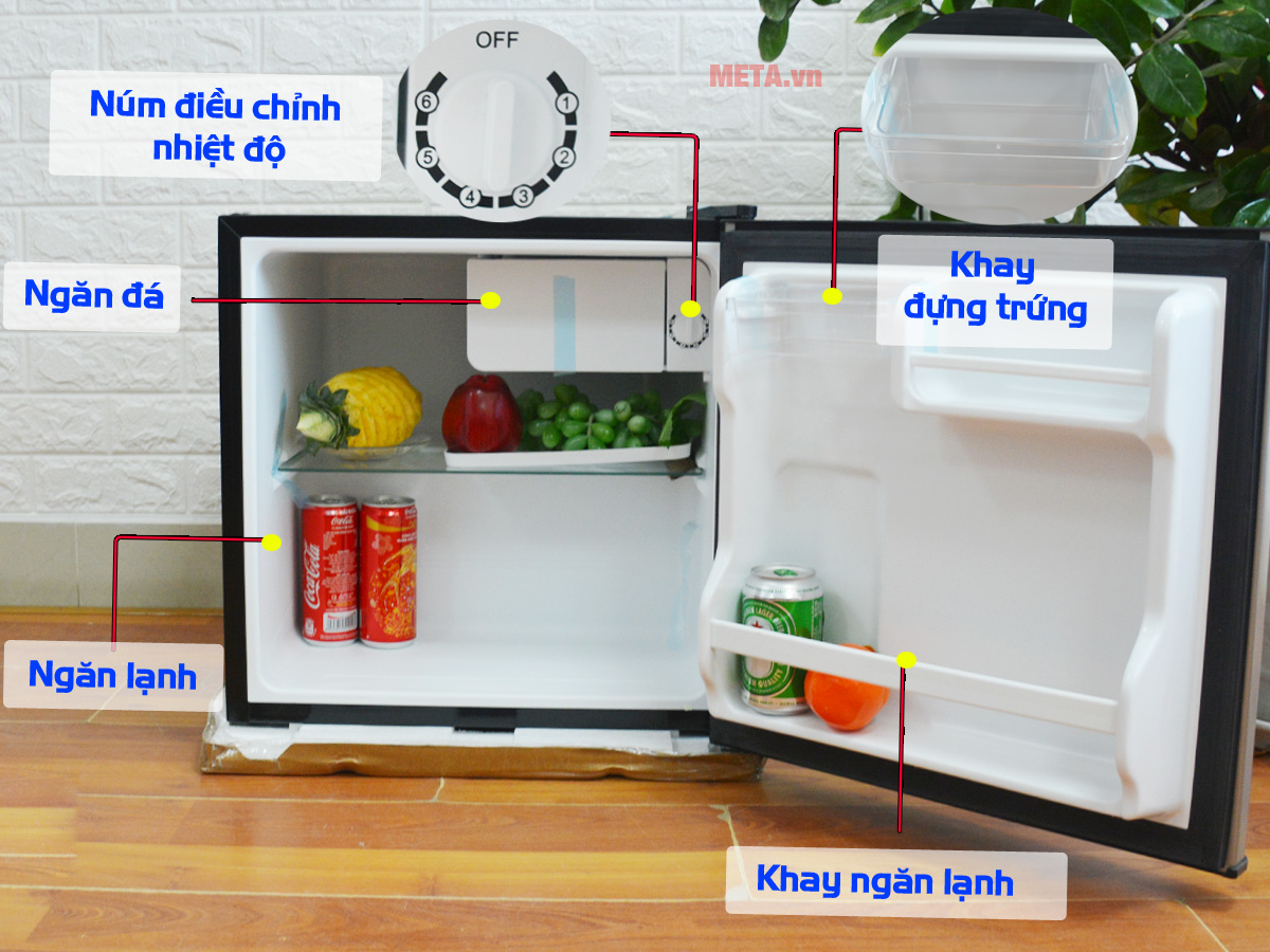Tủ lạnh Midea HS-65SN 50 lít công nghệ làm lạnh nhanh chóng 