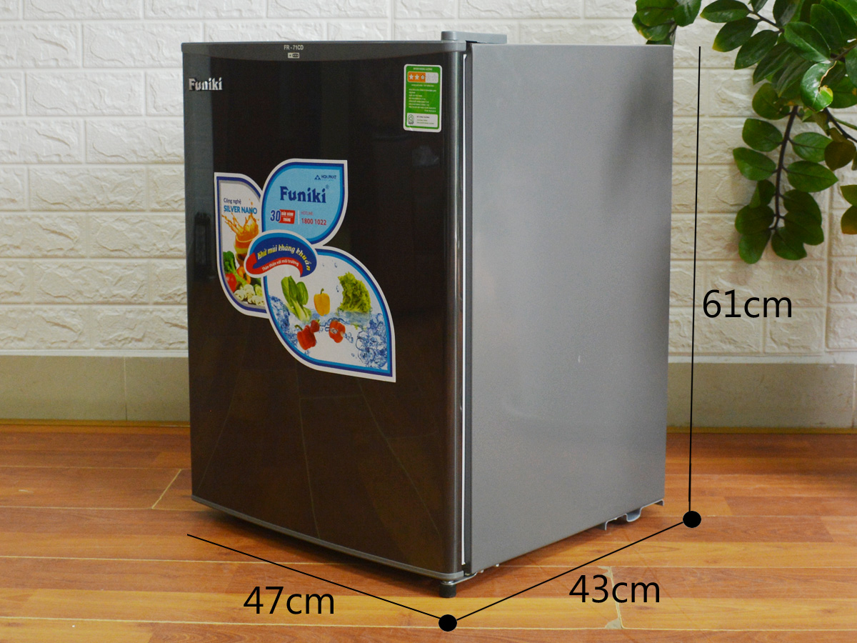 Kích thước của tủ lạnh Funiki FR-71CD 70 lít