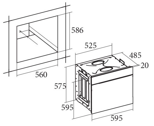 Lắp đặt Lò nướng Cata ME 611 DI 59 lít Lò nướng Cata