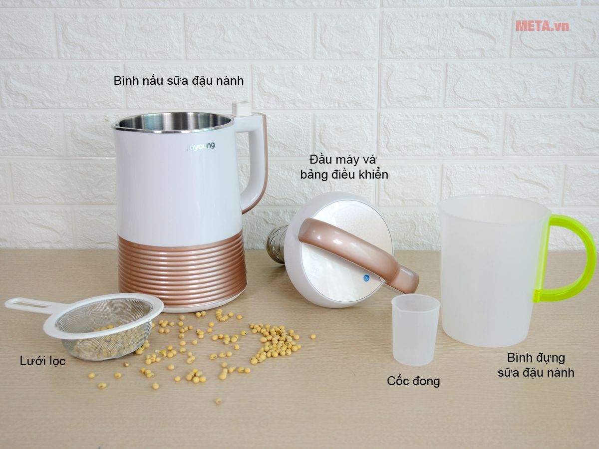 Bộ sản phẩm máy làm sữa đậu nành Joyoung DJ13C-Q3.
